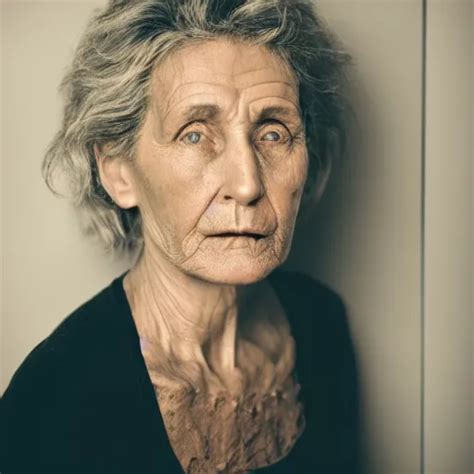 Portrait Of A 50 Year Old Woman Kind Weathered Stable Diffusion