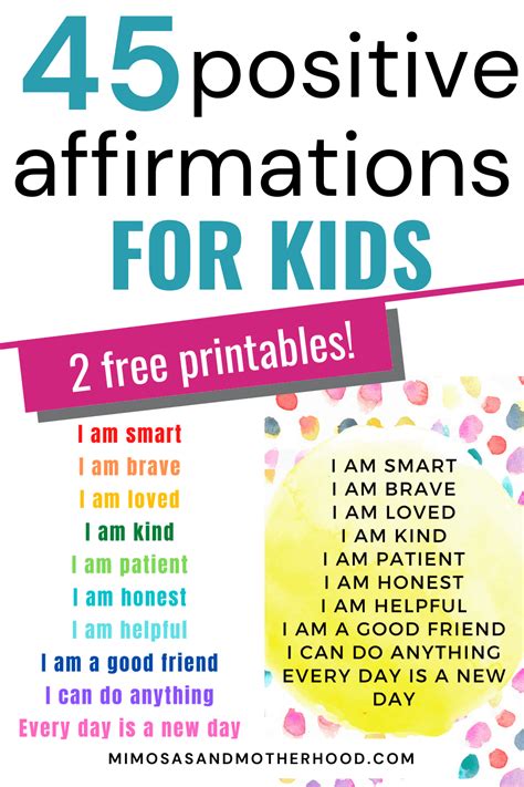 10 Daily Positive Affirmations for Kids