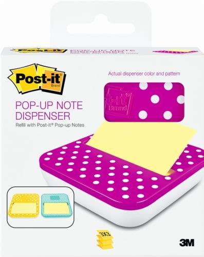 Post It Pop Up Note Dispenser Assorted 1 Ct Kroger