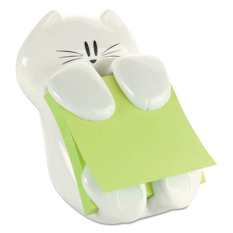 Post It Pop Up Notes Super Sticky Pop Up Note Dispenser Cat Shape 3 X