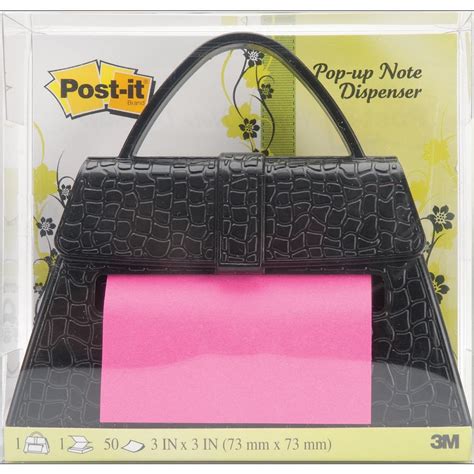 Post It Pop Up Notes Weighted Dispenser Teal Purse Chain Desk Top Sticky Note Esmartdxb Com