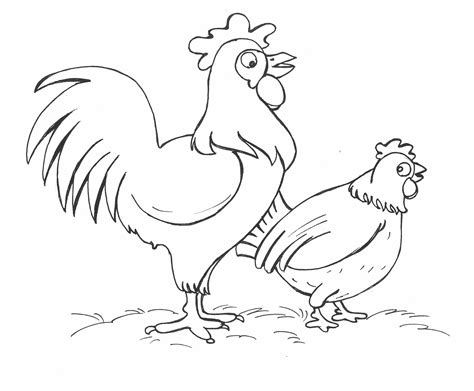 Poultry Chickens Coloring Page For Kids Free Chickens Printable