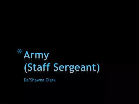 Ppt Army Staff Sergeant Powerpoint Presentation Free Download Id