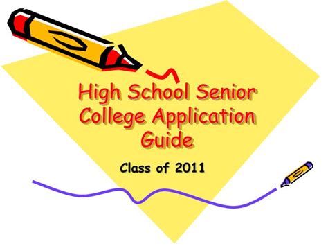 Ppt High School Senior College Application Guide Powerpoint