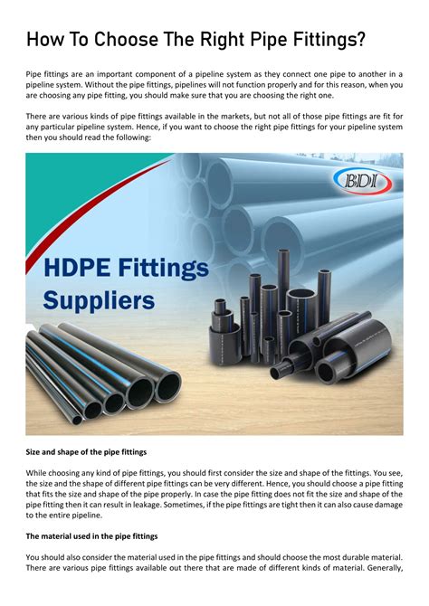 Ppt How To Choose The Right Pipe Fittings Powerpoint Presentation