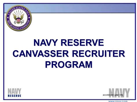 Ppt Navy Reserve Canvasser Recruiter Program Powerpoint Presentation