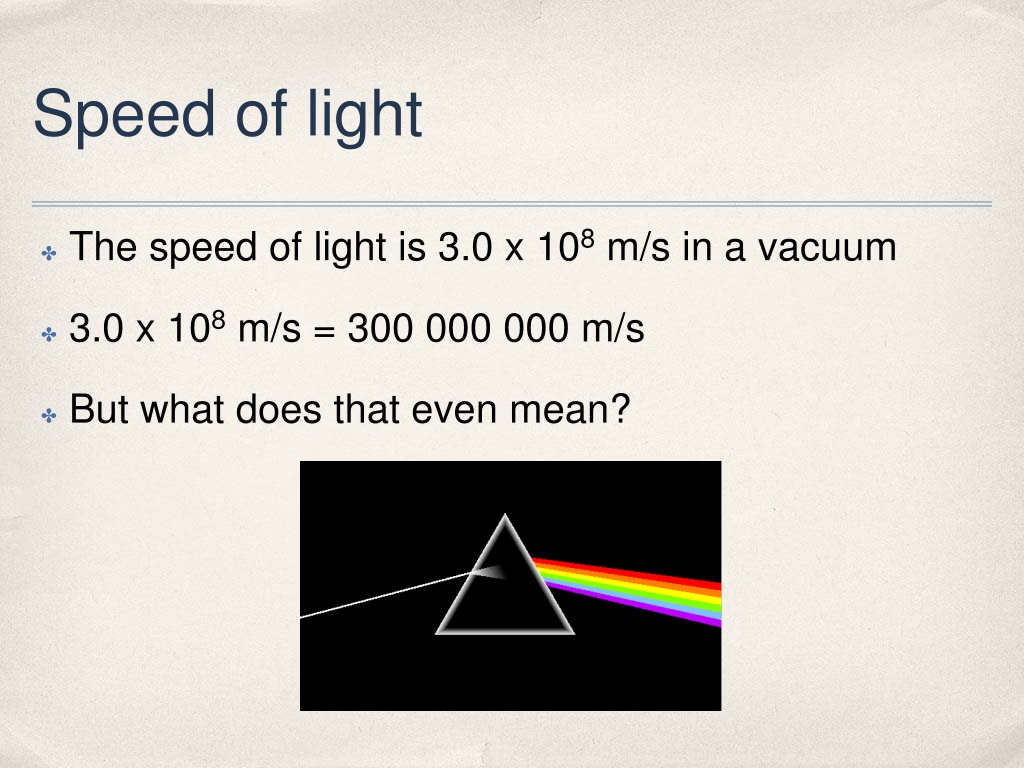 Ppt Speed Of Light Powerpoint Presentation Free Download Id 3097086