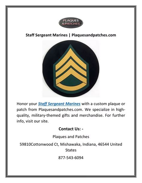 Ppt Staff Sergeant Marines Plaquesandpatches Powerpoint Presentation