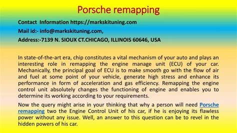 Ppt These Ways To Immediately Start Selling Porsche Remapping