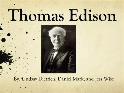 Ppt Thomas Edison Powerpoint Presentation Free Download Id 2621972