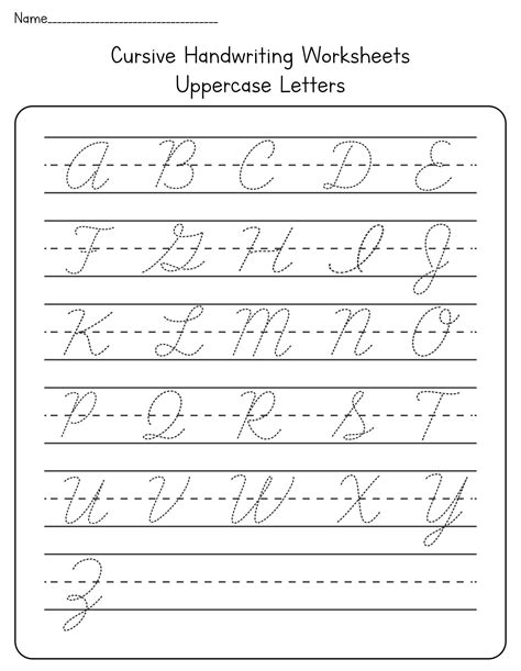 Practice Free Printable Cursive Alphabet Worksheets Joy