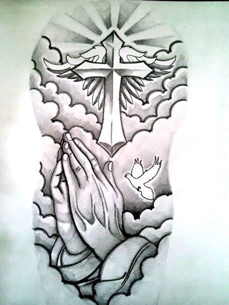 Praying Hands With Wings Tattoo Designs Photos