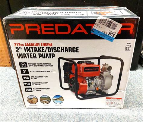 Predator 2 In 212Cc Gasoline Engine Semi Trash Water Pump For 199 99