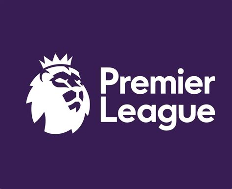 Premier League Logo Symbol White Design England Football Vector