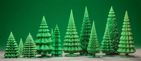 Premium Ai Image 3D Printed Christmas Trees Ecofriendly Lightweight