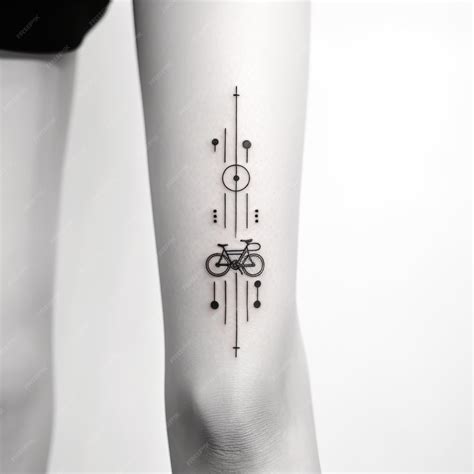 Premium Ai Image Bicycle Pedal Tattoo Design Generative Ai