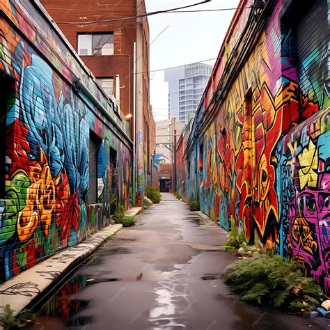 Premium Ai Image Photograph The Vibrant Colors Of Street Art And Graffiti In Urban Environments