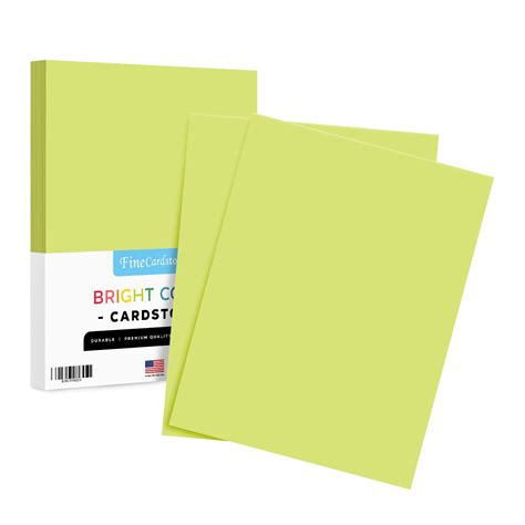 Premium Colored Card Stock Paper 50 Sheets Pack Superior Thick 65Lb