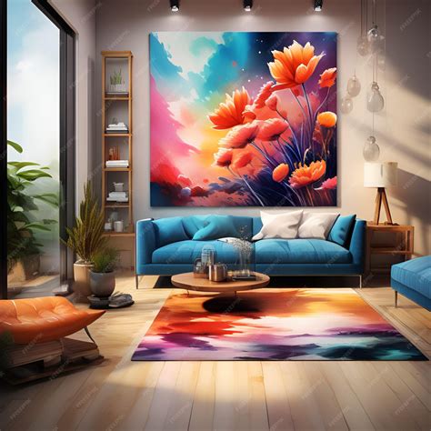 Premium Photo Colorful Transformations Elevate Your Space With Unique Watercolor Art Prints