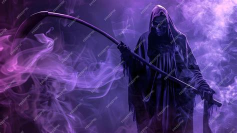 Premium Photo Grim Reaper Holding Scythe Symbolizes Fear Of Death And Mortality In Art Concept