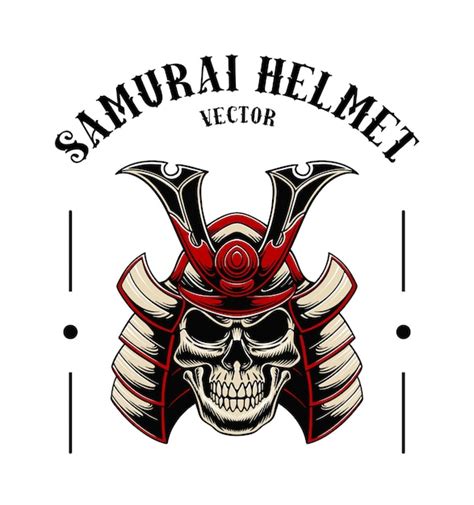 Premium Vector Vector Samurai Skull Helmet Design Illustration