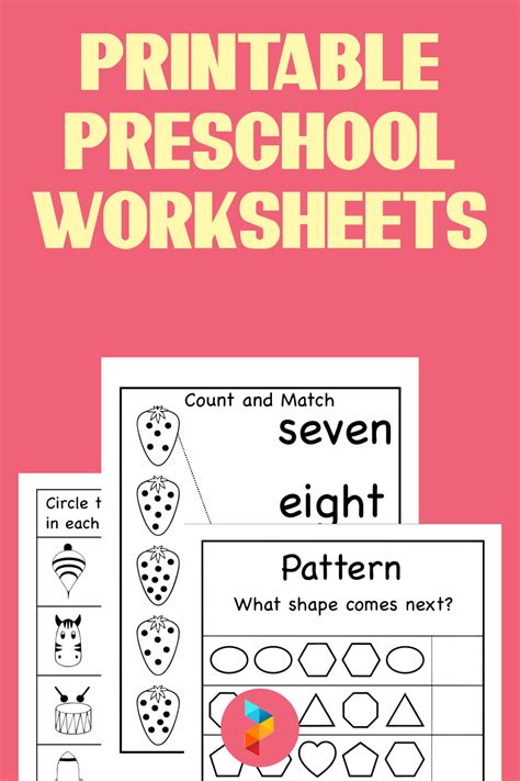 Fun Preschool Activities Printables for Little Learners