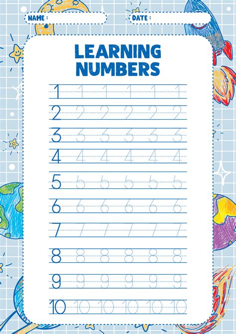 Preschool Numbers Printable Worksheets Myteachingstation Com