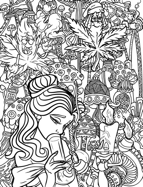 Princess Stoner Coloring Book Anti Stress Funny Weed Coloring Books For Adults Princess Stoner Trippy Psychedelic 420 Coloring Pages To Have Fun And Relax Perfect Stoner Gift For Men And Women By