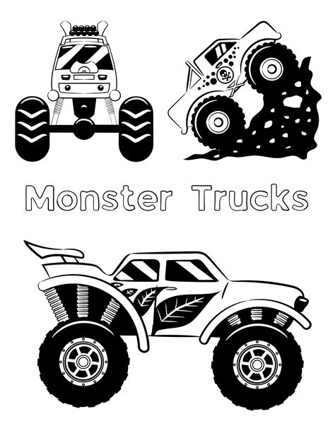 Print Big Fun With These Free Monster Truck Coloring Pages