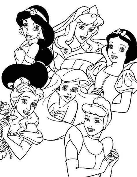 Print Download Princess Coloring Pages Support The Child S Activity