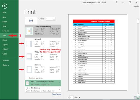 Print Setting In Excel Excel Tutorial