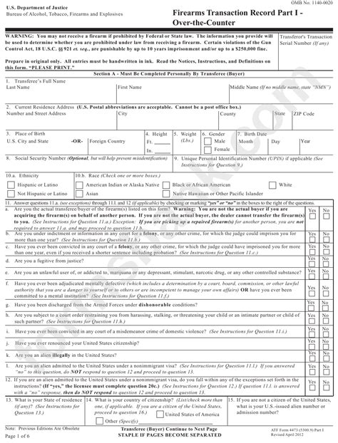 5 Tips for Completing the Printable 4473 Form