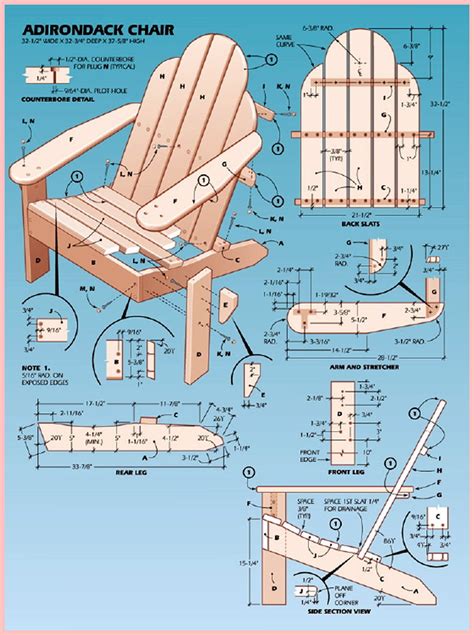 5 Free Adirondack Chair Plans to Print