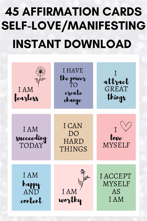 Free Printable Affirmations PDF for Daily Motivation