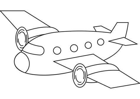 5 Free Printable Airplane Coloring Pages for Kids