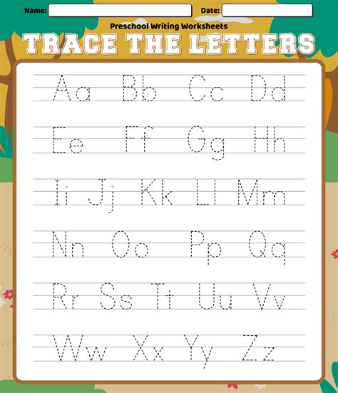 Alphabet Letter Worksheets for Kids to Print