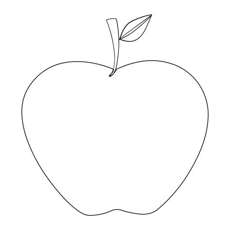 Free Printable Apple Template for Kids