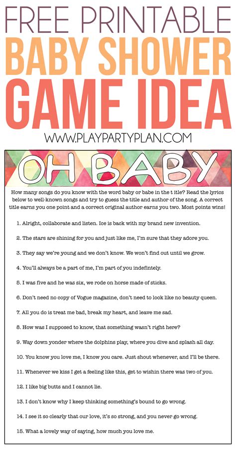 7 Fun Printable Baby Shower Games