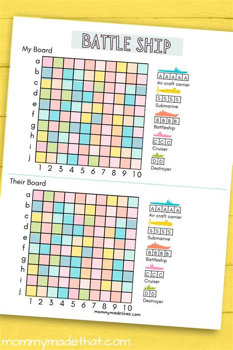 Printable Battleship Game Free Printable Game Boards