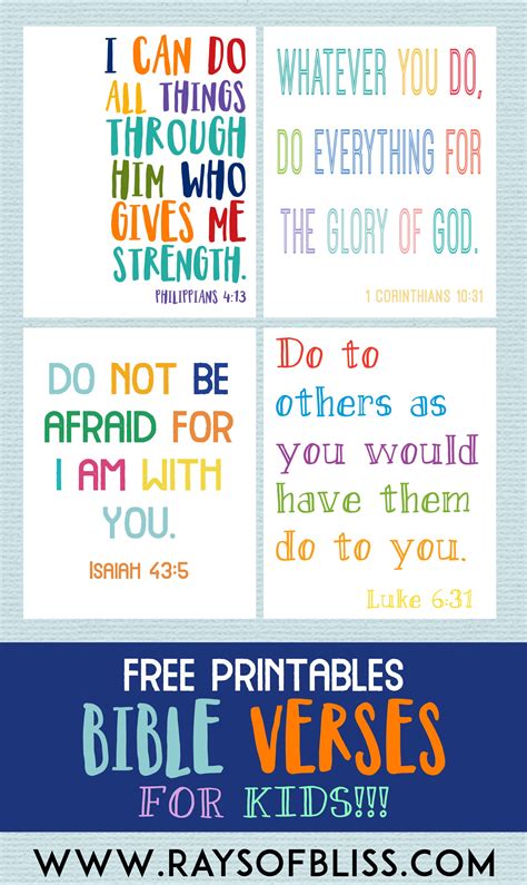 Inspirational Printable Bible Verses for Daily Guidance