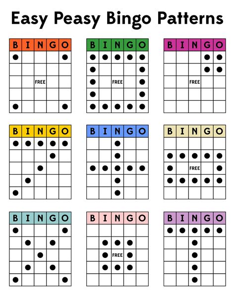 Printable Bingo Games Patterns