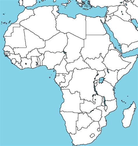 Blank Map of Africa for Printing