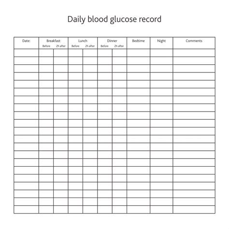 Printable Blood Sugar Log Sheet Francesco Printable