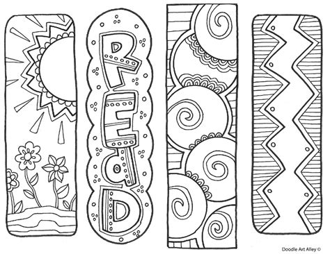 Printable Bookmarks Color Your Own Baking Themed Bookmarks With Cute