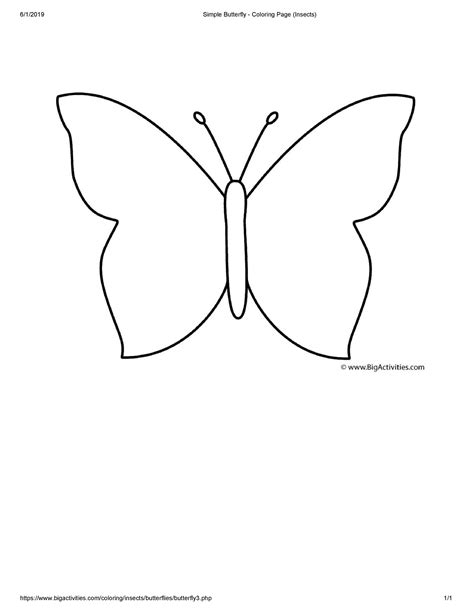 5 Free Printable Butterfly Templates for Kids