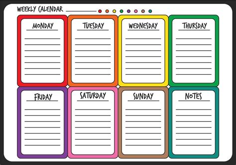 Free Printable Calendar Week Template