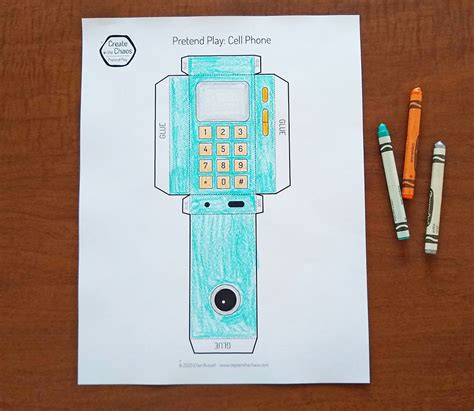 Printable Cell Phone Papercraft For Kids Create In The Chaos Phone