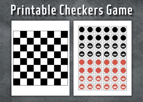 Printable Checkers Board and Rules for Fun Game Nights