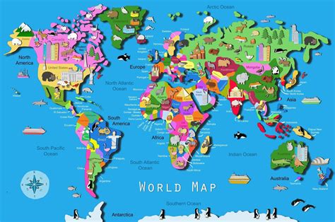 5 Fun Ways to Use a Printable Children's World Map