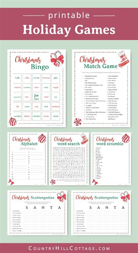 Fun Christmas Games for Adults to Print and Play